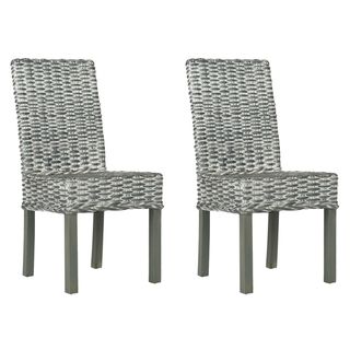 Wheatley Grey Washed Wicker Side Chairs (Set of 2)
