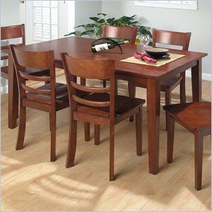 Jofran 7 Piece Lifestyle Dining Set in Bailey Brown