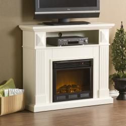 Raines Ivory Media Console Electric Fireplace