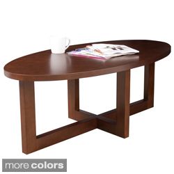 Regency Seating Oval 18 Inch High Wood Coffee Table Today $179.99