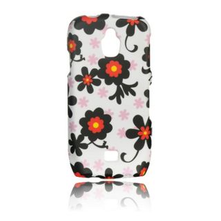 Luxmo Black Daisy Rubber Coated Case for Samsung Exhibit 4G/ T759
