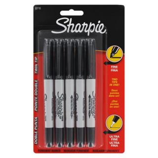 Sharpie Twin Tip Fine Point and Ultra Fine Point Black Permanent