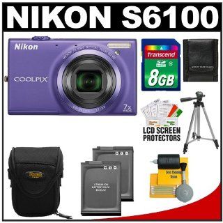 Nikon Coolpix S6100 16.0 MP Digital Camera (Violet) with