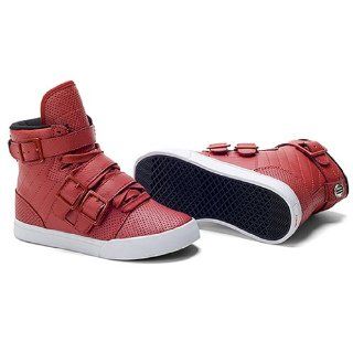Radii Kids Straight Jacket  Red Perf High Top Kids Sneaker