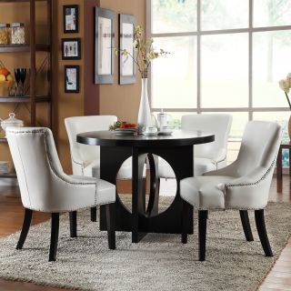 Westmont 5 piece White Faux Leather Dining Set