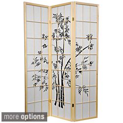 Wood and Rice Paper 6 foot Lucky Bamboo Room Divider (China) Today $