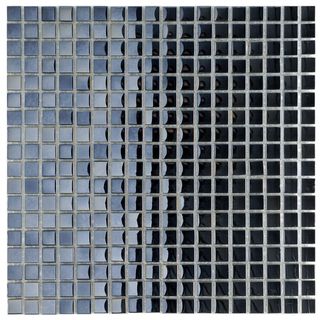SomerTile 12x12 in Obsidian Mini 5/8 in Mirror Glass Mosaic Tile (Pack