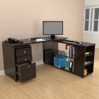 Espresso Desks Buy Wood, Glass and Metal Home Office