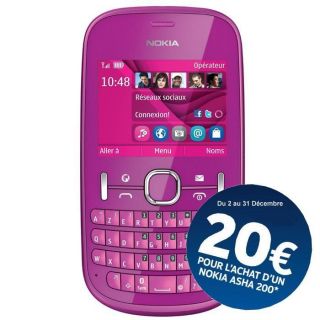 Nokia Asha 200 Rose   Achat / Vente TELEPHONE PORTABLE Nokia Asha 200