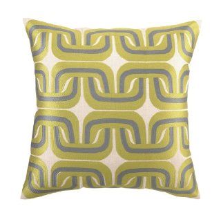 Trina Turk Geo Links Down Filled Pillow, Citron, 20 by 20