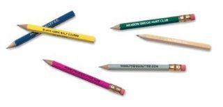 Golf Pencil, Round, w/Eraser, 144 pcs