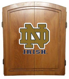 Notre Dame Fighting Irish Dart Board Cabinet Set: Sports