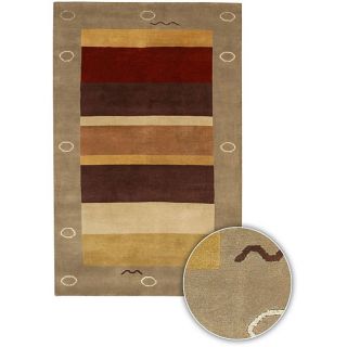 Hand knotted Mandara Stripe Wool Rug (5 x 76) Today $334.99