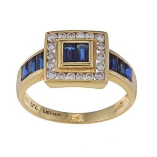 Encore by Le Vian 18k Gold Sapphire and 1/3ct TDW Diamond Ring (M N
