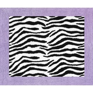 Sweet JoJo Designs Purple Funky Zebra Floor Rug