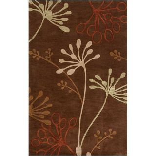 Hand Tufted Brown Area Rug (5x7 6)