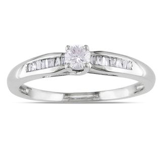 Miadora Sterling Silver 1/4ct TDW Diamond Promise Ring