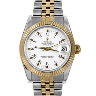 Pre owned Rolex Midsize Womens Two tone Datejust Watch