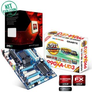 Kit Evo AMD FX Joz   Contient : Gigabyte 990XA UD3 + AMD FX 8120 Black