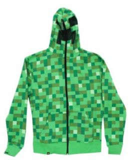 Minecraft Creeper Premium Zip up Hoodie: Clothing
