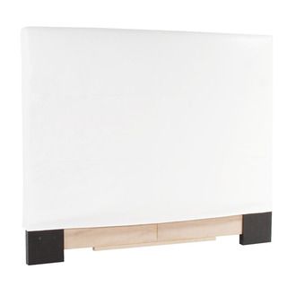 Slip covered Full/ Queen White Faux Leather Headboard