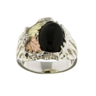 14k Black Hills Gold & Silver Mens Onyx Ring Today $84.99 4.8 (30