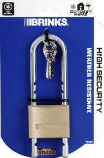 Brinks 151 50061 Solid Brass Padlock with Adjustable Shackle, 2 inch