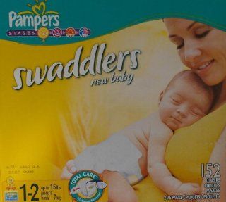 Pampers Swaddlers Diapers Value Pack Size 1 2 152ct. Baby