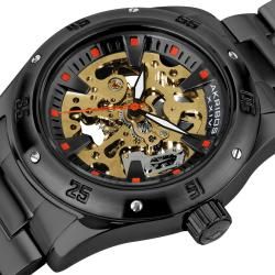Akribos XXIV Mens Skeleton Automatic Bracelet Watch