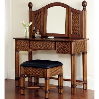 Marco Island Refined Cinnamon Vanity and Bench Today $647.99