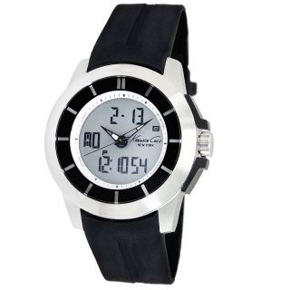 Kenneth Cole Mens Touch Black Calfskin Strap Watch Today $94.99