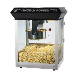 Lincoln Black Bar Style 8 oz Antique Popcorn Machine