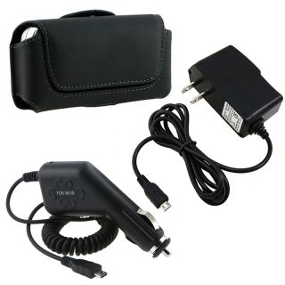 Leather Case/ Car and Travel Charger for Samsung Flight II A927