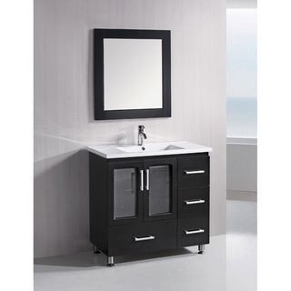 Solid Wood Stanton 36 Inch Modern Bathroom Vanity Set