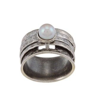Sterling Silver and Pearl Ring (Israel)