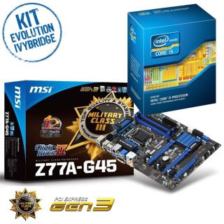 Kit Evo Mercoeur IvyBridge   Contient  MSI Z77A G45 + Intel® Core