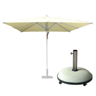 Ensemble parasol LUXE 3x4 écru & pied de parasol   Achat / Vente