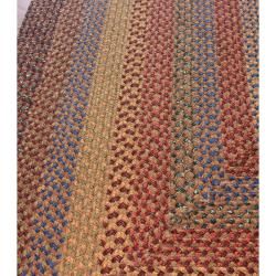 Handmade Alexa Cotton Fabric Braided Copper Lodge Rug (36 x 56