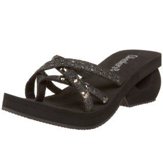 com Skechers Cali Womens Spinners Firefox Sandal,Black,6 M US Shoes