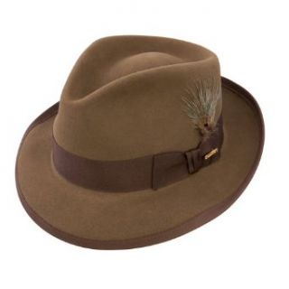 Stetson Whippet Fur Felt Fedora Hat: Clothing