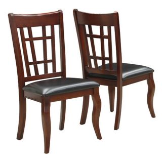Dark Cherry and Leatherette Side Chairs (Set of 2) Today $243.99