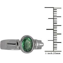 De Buman Sterling Silver Emerald Ring