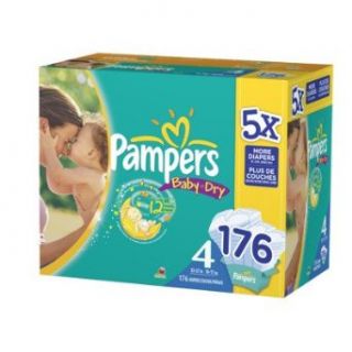 Pampers Baby Dry Diapers XL Case Size 4 176 Clothing