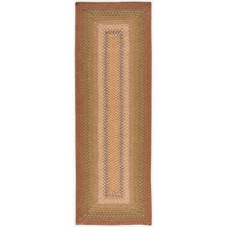Hand woven Craftworks Braided Sunset Multicolor Runner Rug (23 x 7