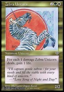 Zebra Unicorn (Magic the Gathering   Mirage   Zebra