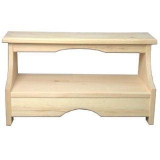 Solid Wide 2 (Two) Step Stool   Handcrafted in the USA