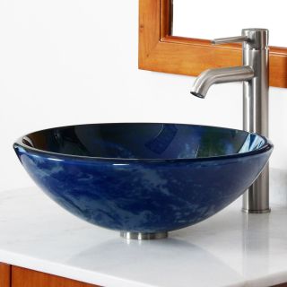 Earth Pattern Tempered Glass Bathroom Sink Today: $115.50