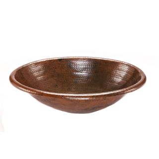 Oval Self Rimming Hammered Copper Drop in Bathroom Sink Today $189.00