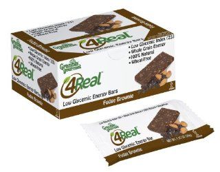 Granola Gourmet 4Real Low Glycemic Energy Bars   Fudge Brownie, 10