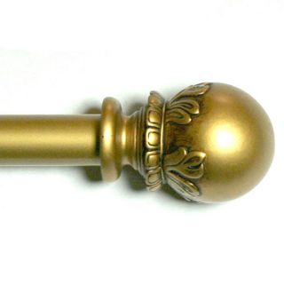 Lewis Classic 84 to 120 inch Antique Gold Adjustable Curtain Rod Set